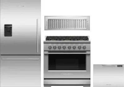 4 Piece Package Includes Refrigerator, Range, Hood And Dishwasher